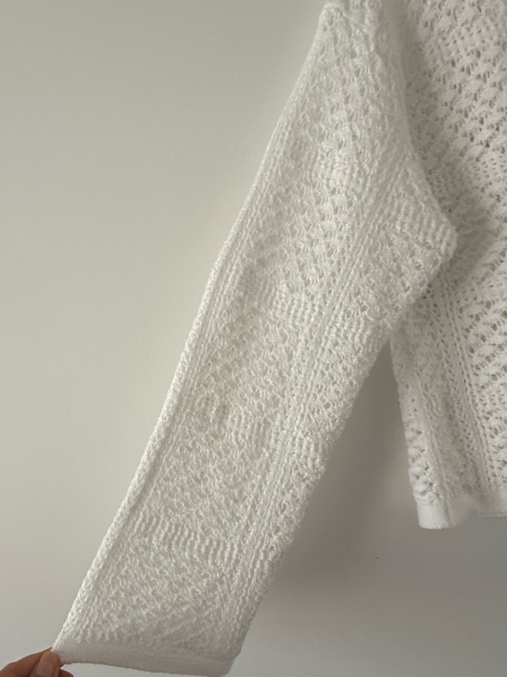 Universal Thread White Openwork Knit Button-Front Cardigan - Picture 7 of 11